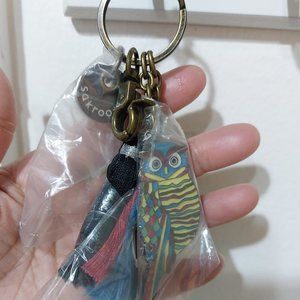 Sakroots Keychain Purse Charm Owl Cute Tassels